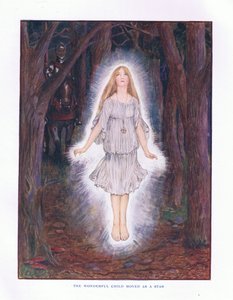 A criança maravilhosa se moveu como uma estrela, ilustração deLady Anns Fairy Tales, 1914