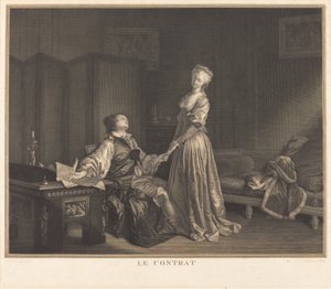 O contrato de Maurice Blot after Jean Honoré Fragonard