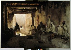 Os açougueiros do oásis de Chelma, Biskra, Argélia