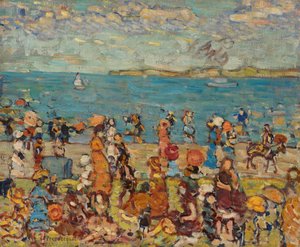 Cena da praia de Maurice Brazil Prendergast