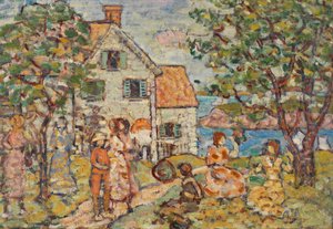 Praia e Duas Casas de Maurice Brazil Prendergast