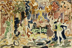Figuras de dança, c.1910-13 de Maurice Brazil Prendergast