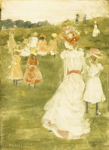 Figuras no parque, c.1895-97 de Maurice Brazil Prendergast