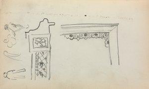 Sketchbook italiano: Detalhes arquitetônicos e figuras, página 199, 1898-1899. de Maurice Brazil Prendergast