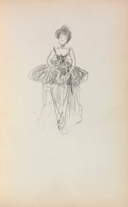 Caderno de desenho italiano: Bailarina, página 231, 1898-1899. de Maurice Brazil Prendergast