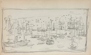 Caderno de desenho italiano: Harbor, página 78, 1898-1899. de Maurice Brazil Prendergast