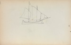 Sketchbook italiano: Veleiro página 224, 1898-1899. de Maurice Brazil Prendergast