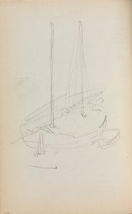 Caderno de desenho italiano: Veleiro, página 60, 1898-1899. de Maurice Brazil Prendergast