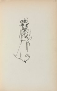 Caderno de desenho italiano: Mulher em pé, página 118, 1898-1899. de Maurice Brazil Prendergast