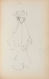 Caderno de desenho italiano: Mulher em pé, página 147, 1898-1899. de Maurice Brazil Prendergast
