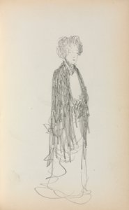 Caderno de desenho italiano: Mulher em pé, página 213, 1898-1899. de Maurice Brazil Prendergast