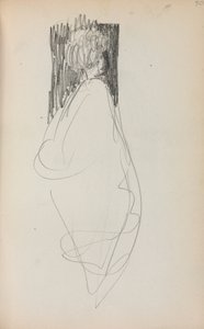 Caderno de desenho italiano: Mulher em pé, página 50, 1898-1899. de Maurice Brazil Prendergast