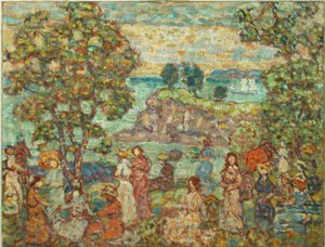 Paisagem (Cena de praia) de Maurice Brazil Prendergast