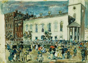 Igreja de Park Street, Boston, c.1905-1907 de Maurice Brazil Prendergast