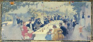 Esboço para o salão de casamento da Câmara Municipal do 14º distrito: Refeição de casamento