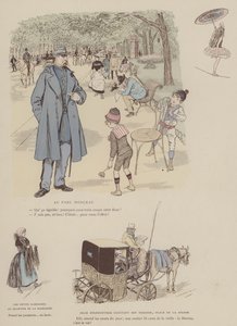 Ilustração para Paris Brillant (cor litho) de Maurice Charles Mathieu Bonvoisin