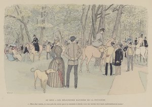 Ilustração para Paris Brillant (cor litho) de Maurice Charles Mathieu Bonvoisin
