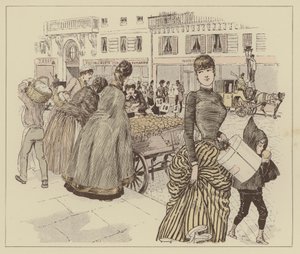 Ilustração para Paris Brillant (cor litho) de Maurice Charles Mathieu Bonvoisin