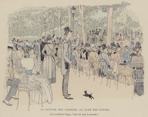 Ilustração para Paris Brillant (cor litho) de Maurice Charles Mathieu Bonvoisin