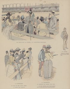 Ilustração para Paris Brillant (cor litho) de Maurice Charles Mathieu Bonvoisin