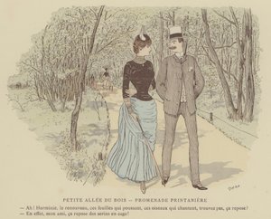 Ilustração para Paris Brillant (cor litho) de Maurice Charles Mathieu Bonvoisin
