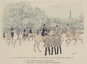 Ilustração para Paris Brillant (cor litho) de Maurice Charles Mathieu Bonvoisin