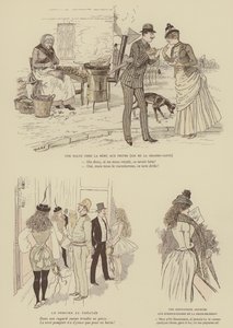 Ilustração para Paris Brillant (cor litho) de Maurice Charles Mathieu Bonvoisin