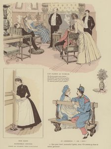 Ilustração para Paris Brillant (cor litho) de Maurice Charles Mathieu Bonvoisin