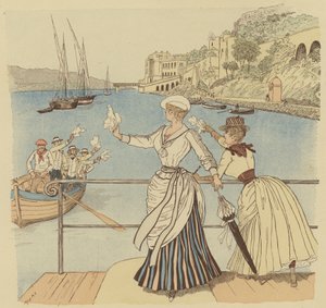 Monte Carlo, despedindo-se dos pescadores de Maurice Charles Mathieu Bonvoisin