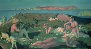 Uma paisagem marítima em tons verdes de Maurice Denis