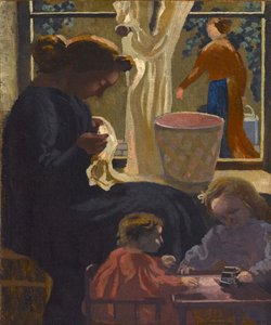 Intimidade ou Ravaudeuse na janela, 1903. de Maurice Denis