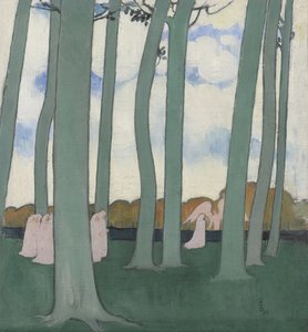 Paisagem com árvores verdes ou árvores de faia em Kerduel, 1893. de Maurice Denis