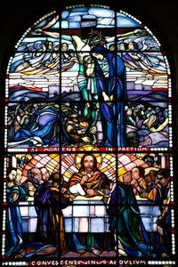 Museu Maurice Denis, Saint Germain en Laye, França, capela de Saint Louis (1919-1930) (vitral) de Maurice Denis