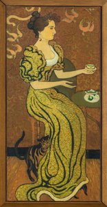 Retrato de Madame Ranson no Cat circa 1892 (óleo sobre tela) de Maurice Denis