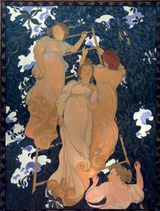 A Escala na Tela de Folhagem colada no Papelão para Tecto de Maurice Denis