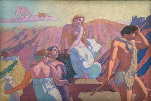 The Story of Psyche, Painel VI. Kin Bid Her Farewell on a Mountain Top da Psyche