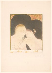 A mulher cuida do jovem homem de Maurice Denis