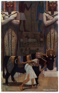 The Girl Wife e The Bath Bull, ilustração de &39;Egyptian Myth and Legend&39;, publicada pela Gresham Publishing, Co.
