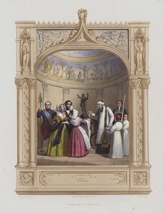 Baptismo (aquatint) de Maurice Leloir