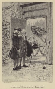 Adeus de Rousseau ao Marechal (gravura) de Maurice Leloir