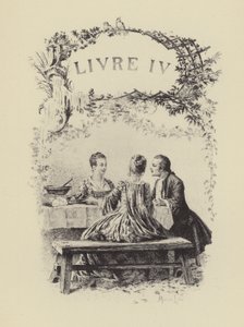Ilustração para o Livro IV de Les Confessions de Jean-Jacques Rousseau (gravura) de Maurice Leloir