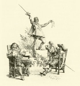 Ilustração para Os Três Mosqueteiros (gravura) de Maurice Leloir