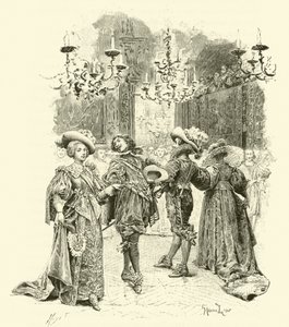 Ilustração para Os Três Mosqueteiros (gravura) de Maurice Leloir