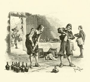 Ilustração para Os Três Mosqueteiros (gravura) de Maurice Leloir
