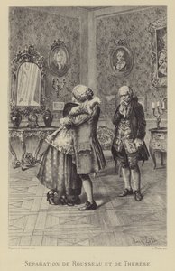 Separação de Rousseau e Therese (gravura) de Maurice Leloir