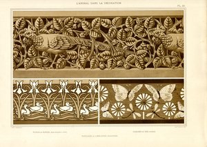 Frisos ornamentais com motivos animais (litografia) de Maurice Pillard Verneuil