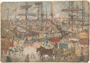 Docas, leste de Boston de Maurice Brazil Prendergast