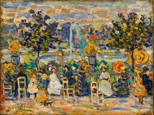 Nos Jardins do Luxemburgo de Maurice Prendergast