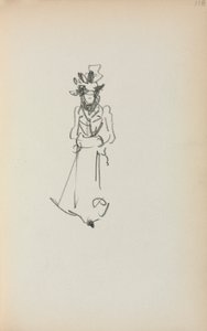 Caderno de esboços italiano: Mulher de pé (página 118) de Maurice Prendergast