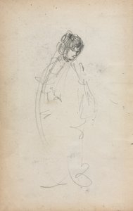 Caderno de esboços italiano:  Mulher de pé (página 1) de Maurice Prendergast